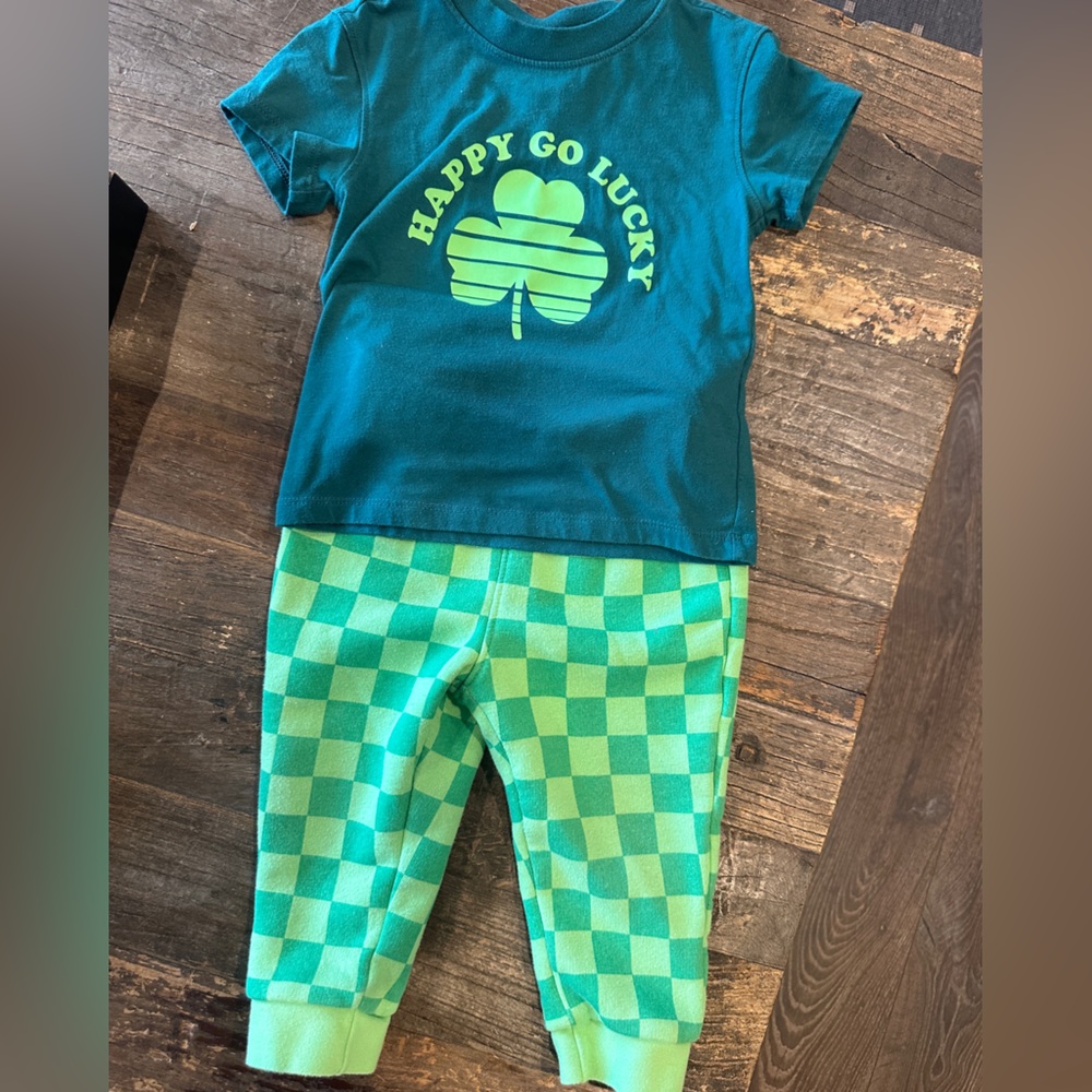 Happy Go Lucky Toddler Boy St. Patrick’s Day Outfit